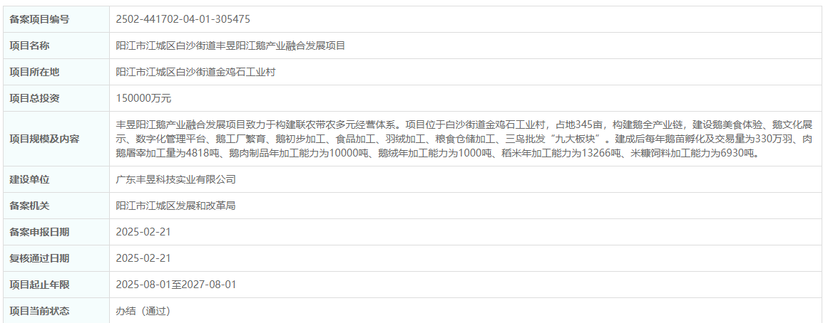 腾飞吧，阳江鹅！投资15亿元的它带着高价值产业链来了