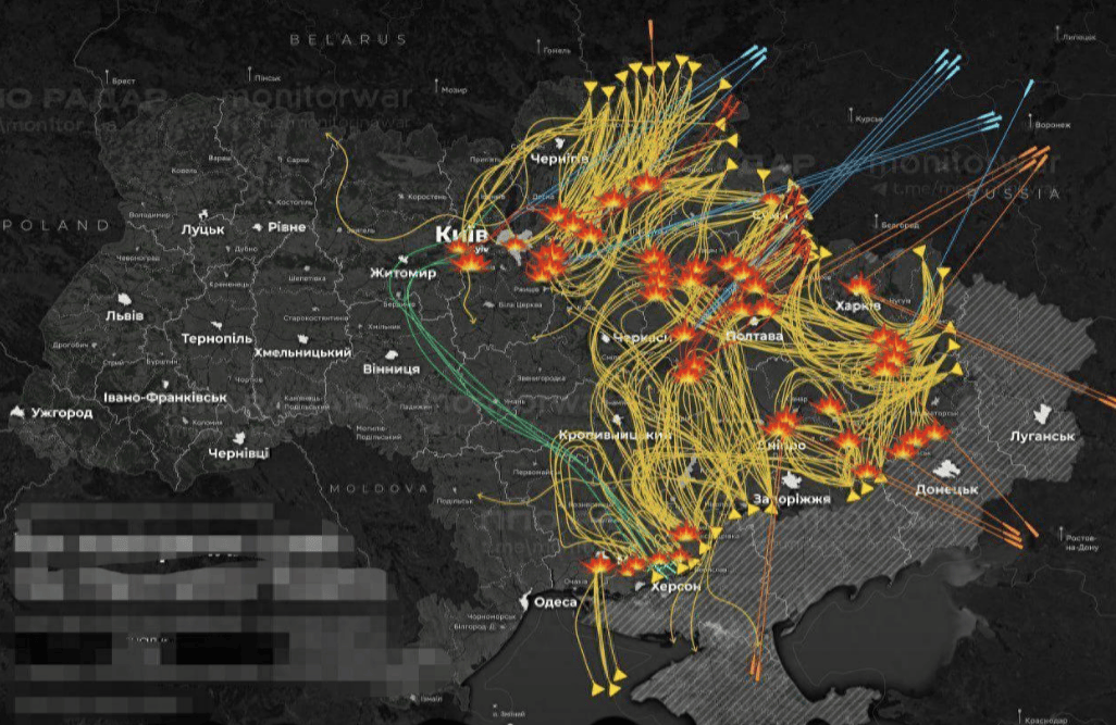 乌克兰全境大停电,俄军核打击前最后警告,连续发射多枚“全球禁止”导弹!